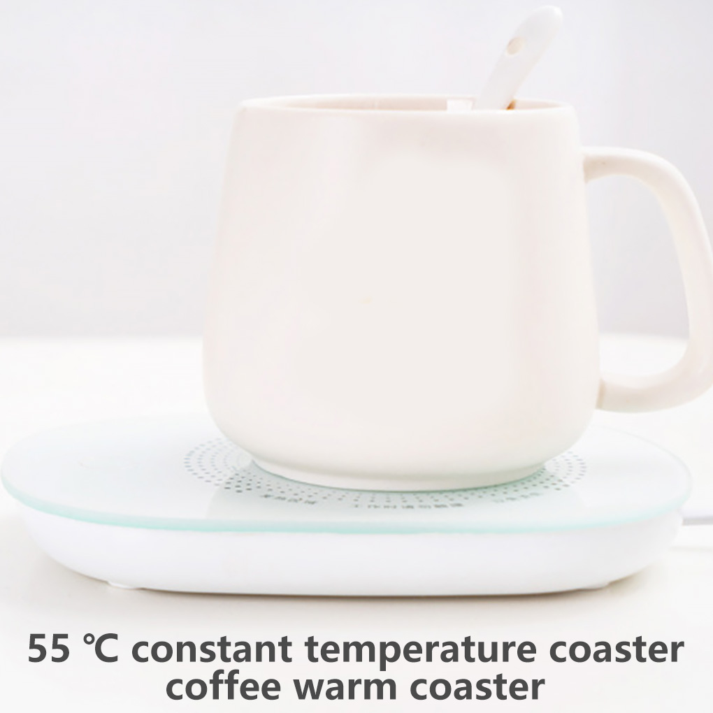 110V 55℃ Electric Thermostatic Cup Coaster Mug Milk Tea Coffee Drink Warmer Heater Tray Mat Touch Switch