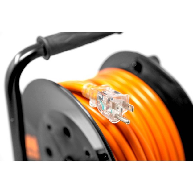 Wen Pc5043r 50 x27 14 gauge Heavy duty Sjtw Outdoor 14 3 Extension Cord With 5 15r Light up Outlet