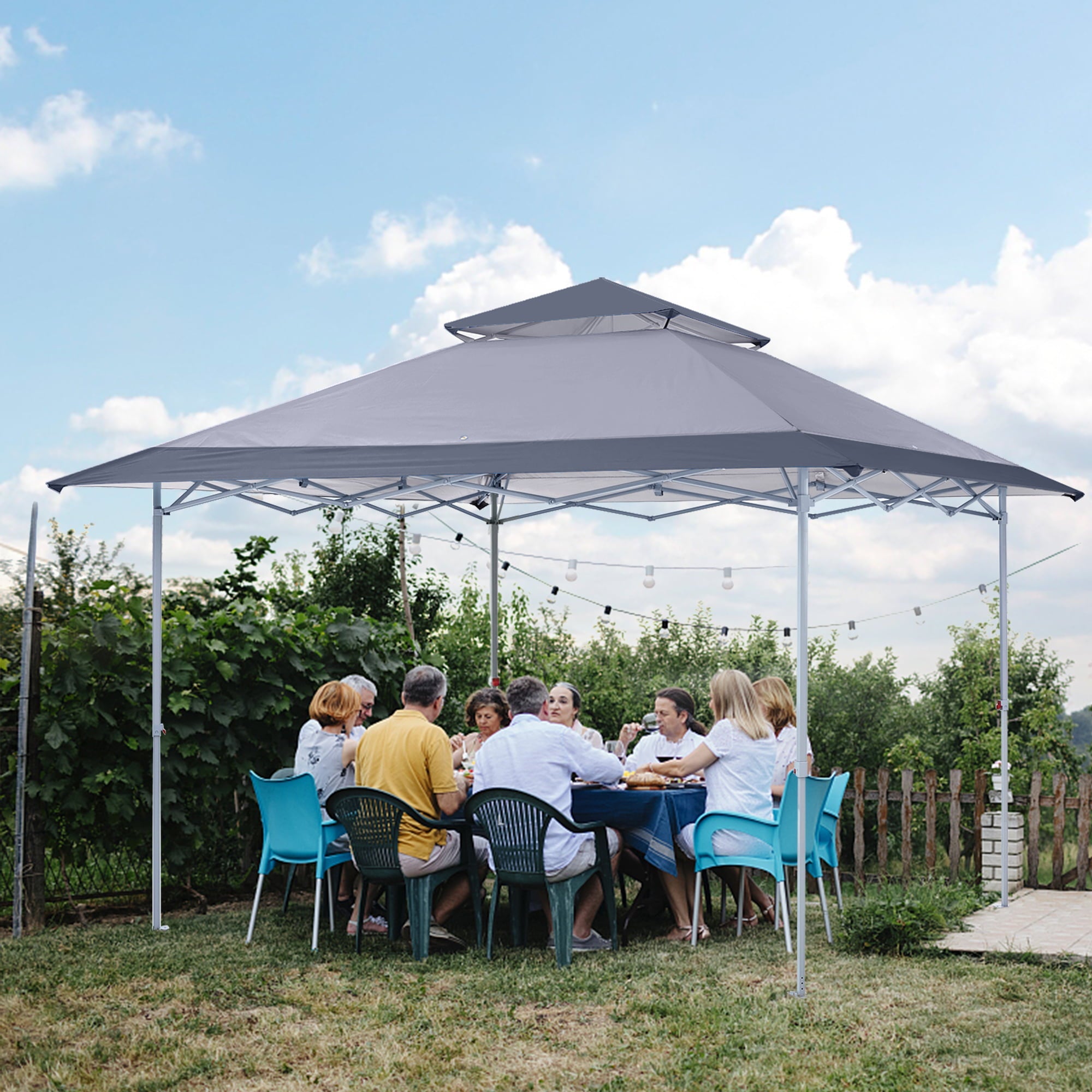 ABCCANOPY 13 ft x13 ft Outdoor Gazebo Pop up Sun Shade Canopy Tent, DarkGray