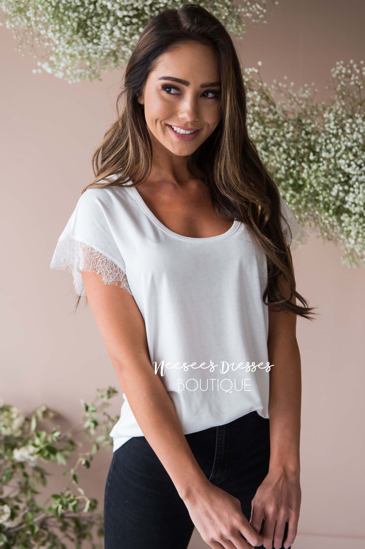 Be a Wildflower Lace Sleeve Top