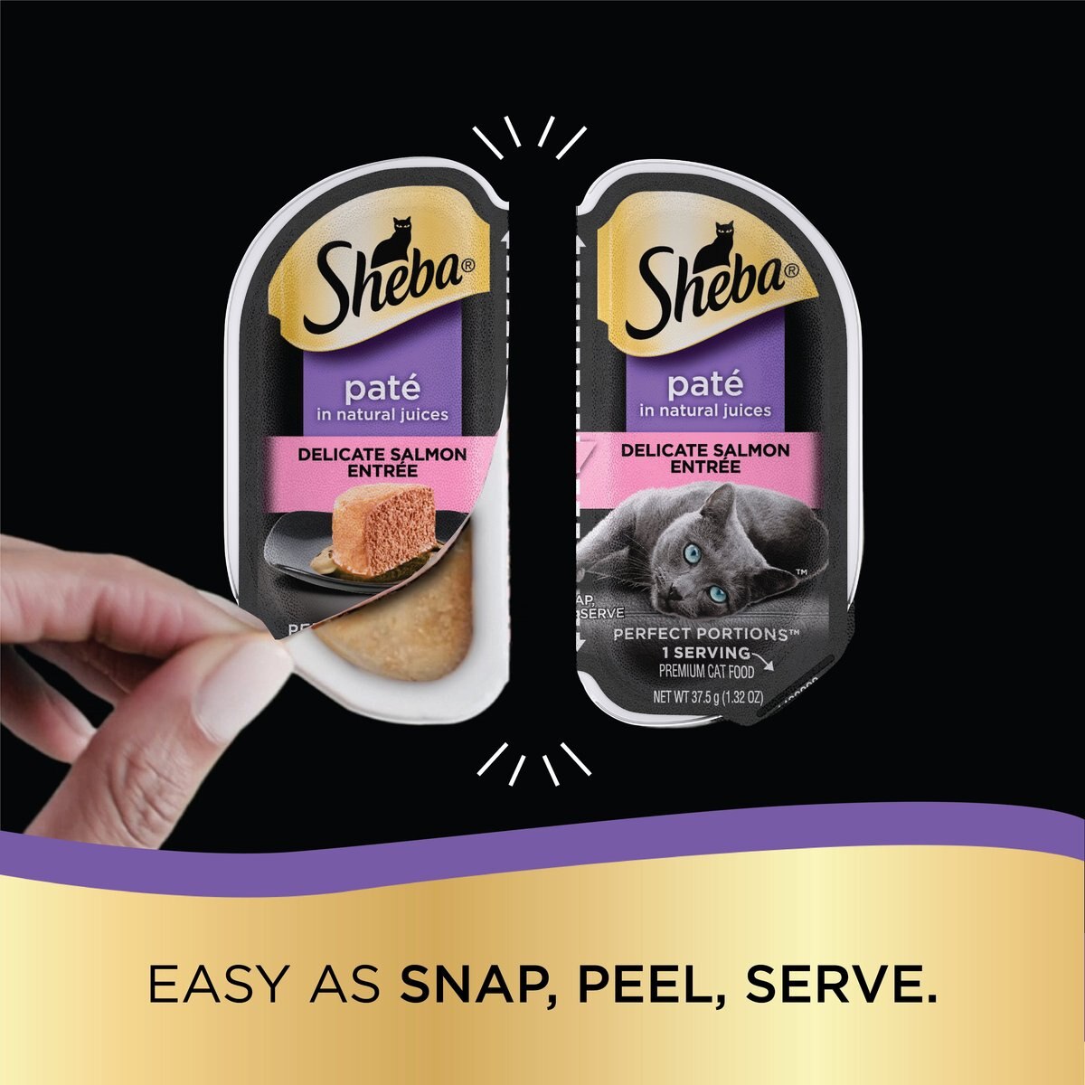 Sheba Perfect Portions Grain-Free Delicate Salmon Entree Cat Food Trays