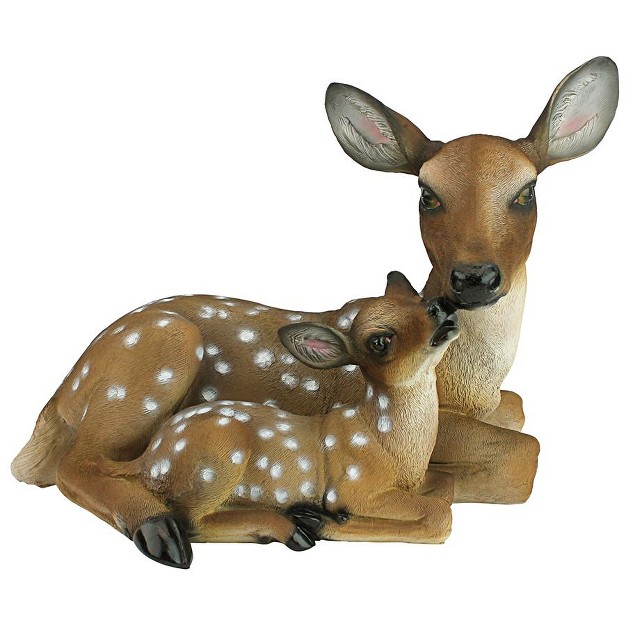 Design Toscano Mother x27 s Love Doe And Fawn Sculpture Multicolored