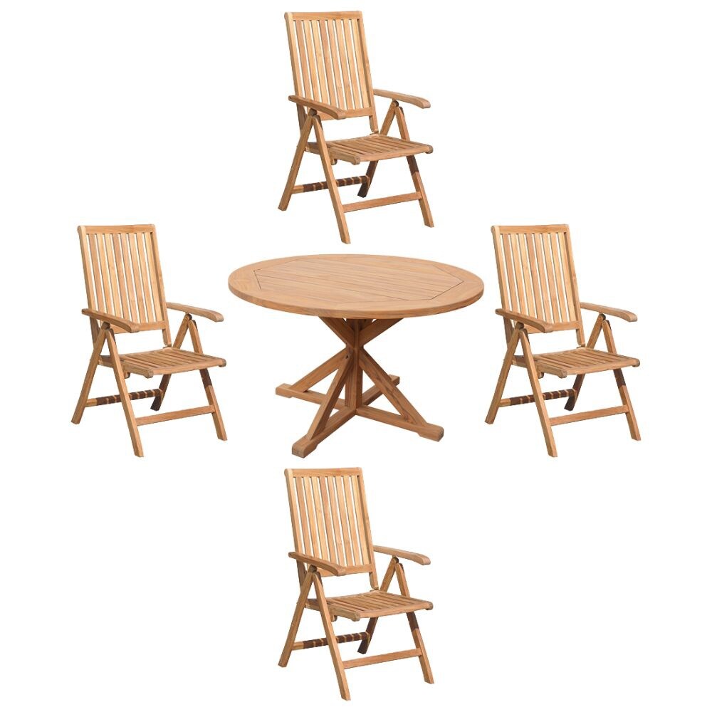 Courtyard Casual Heritage Teak 5 Piece 48\