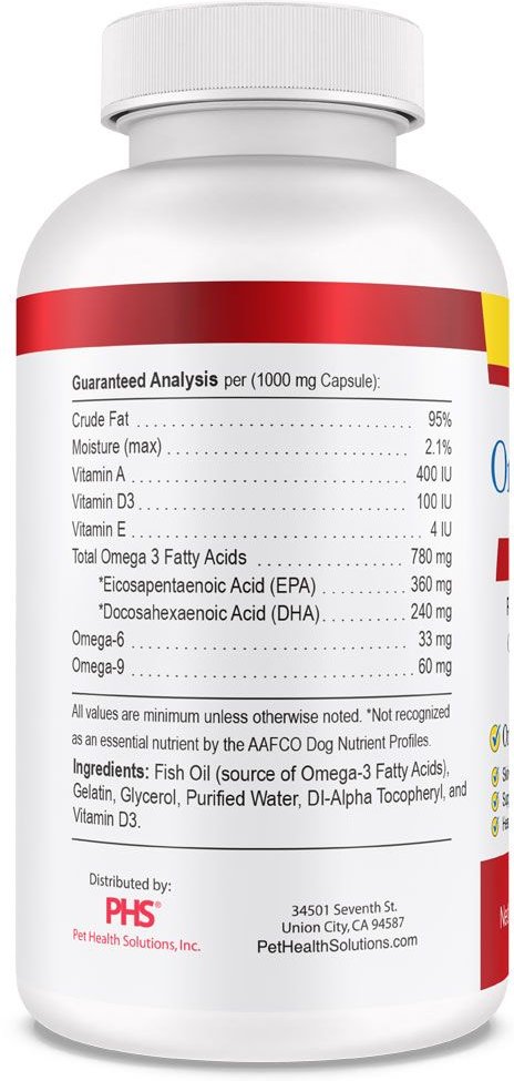 Omega-Caps Softgel Capsules Extra Strength for Large Dogs