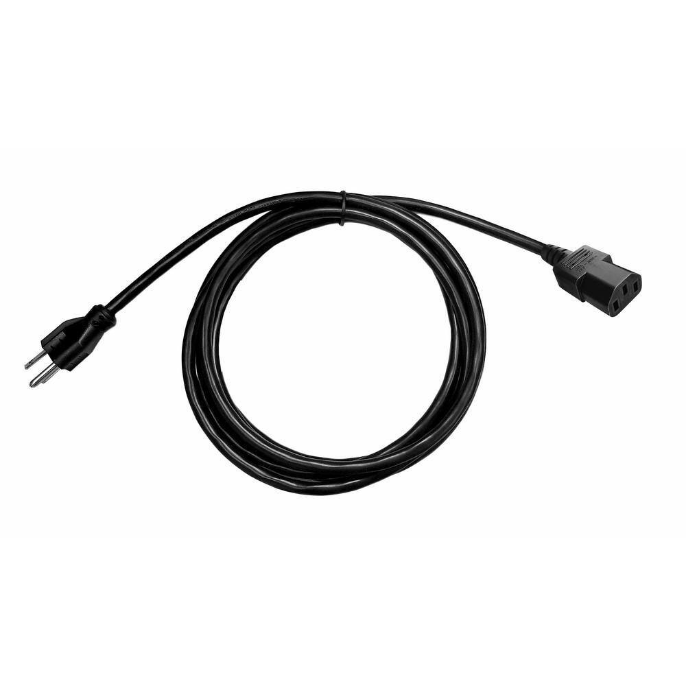 HDX 10 ft. 163 Light Duty Computer Monitor TV Replacement Cord Black SJT16310COMP