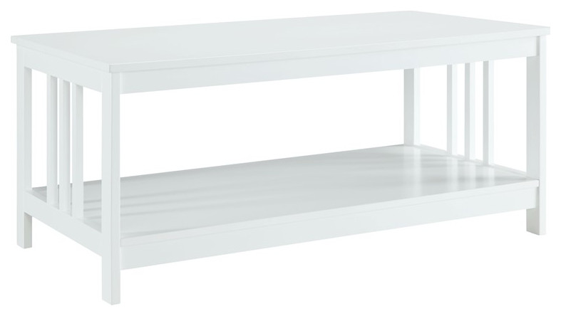 Convenience Concepts Mission Coffee Table  White   Transitional   Coffee Tables   by ShopFreely  Houzz