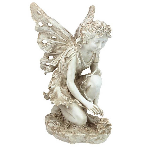 Design Toscano Fiona The Flower Fairy Sculpture Off white