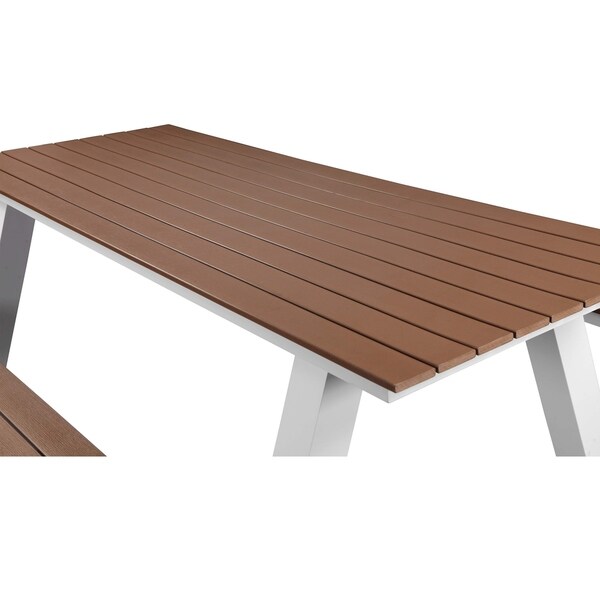 Pangea Home Lukas Aluminum Modern Picnic Table