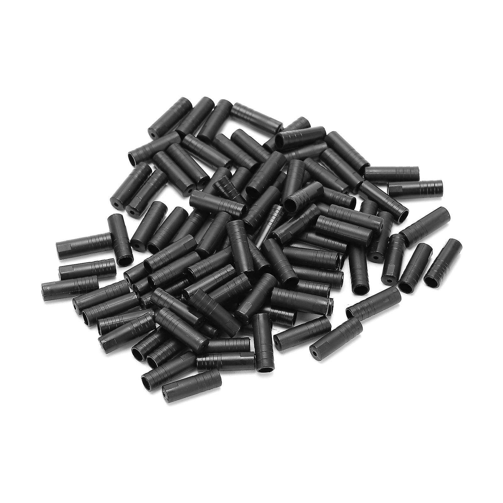 100pcs Bike Cable End Caps Black Plastic Housing Ferrule Cycling Caps For 4mm Diameter Brake Wire Tube