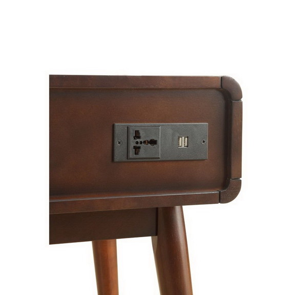 Acme 81955 Wasaki Side Table (USB)  Espresso