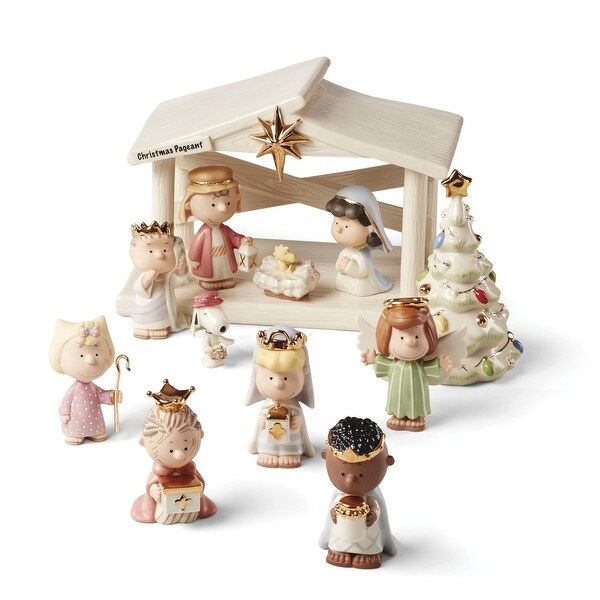 Lenox The Peanuts Christmas Pageant 12Piece Nativity Figurine Set