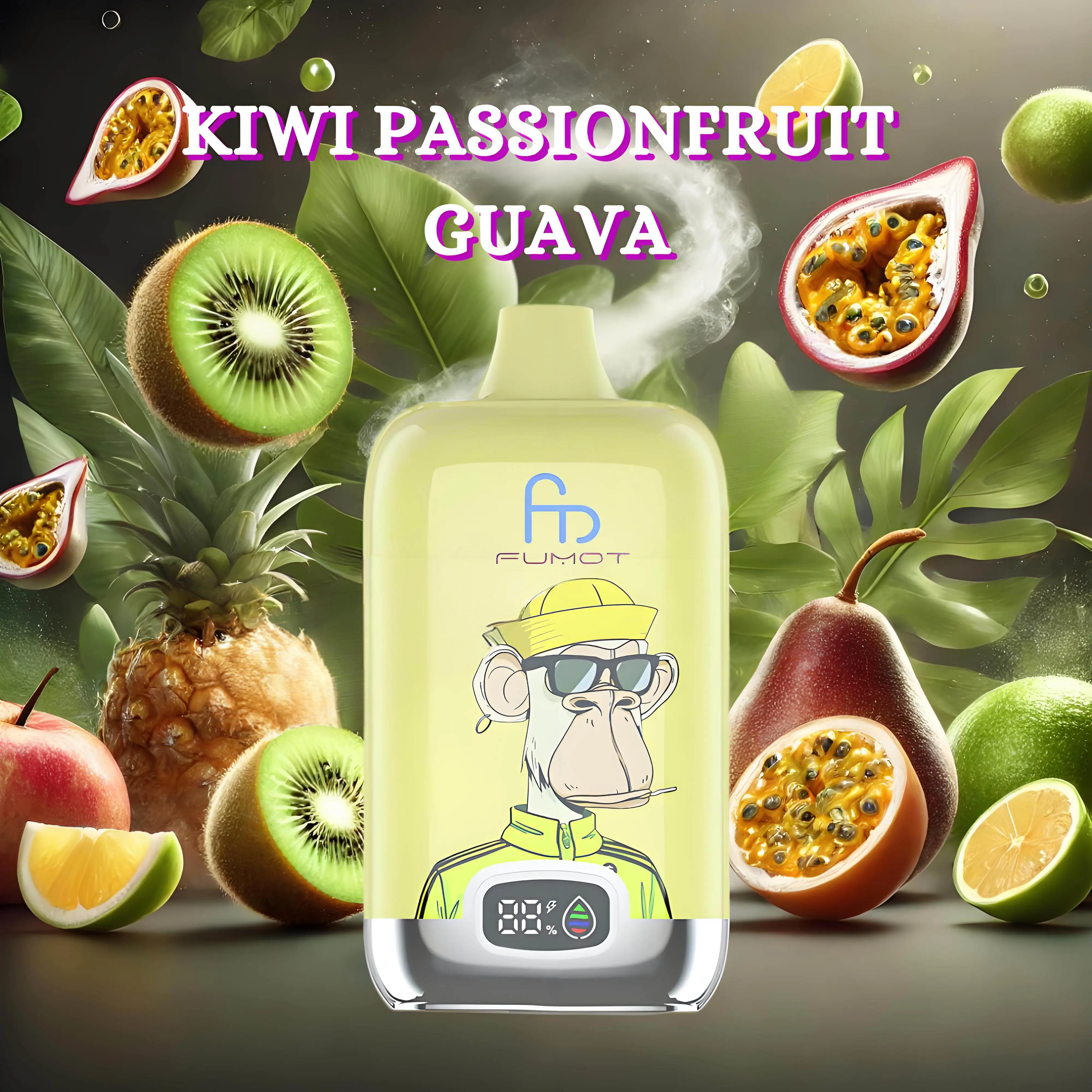 Fumot Tornado Digital Box 12000 Puffs - Kiwi Passionfruit Guava