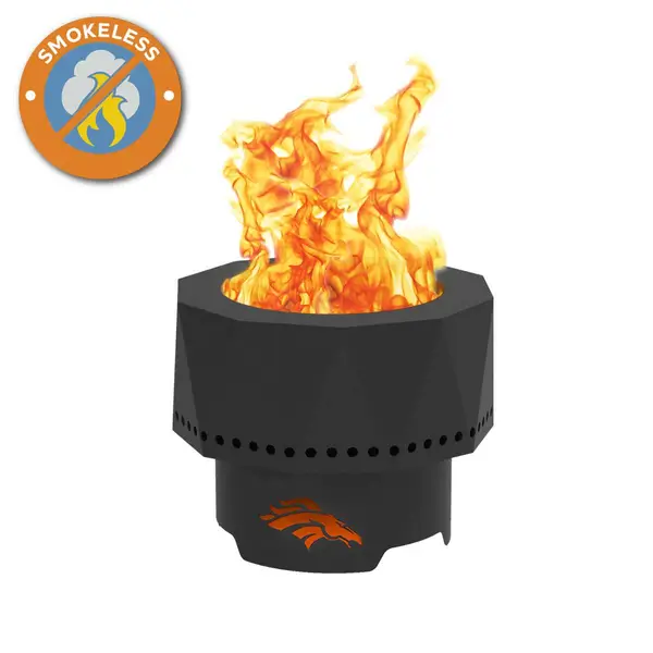 Blue Sky Denver Broncos Ridge Smokeless Fire Pit