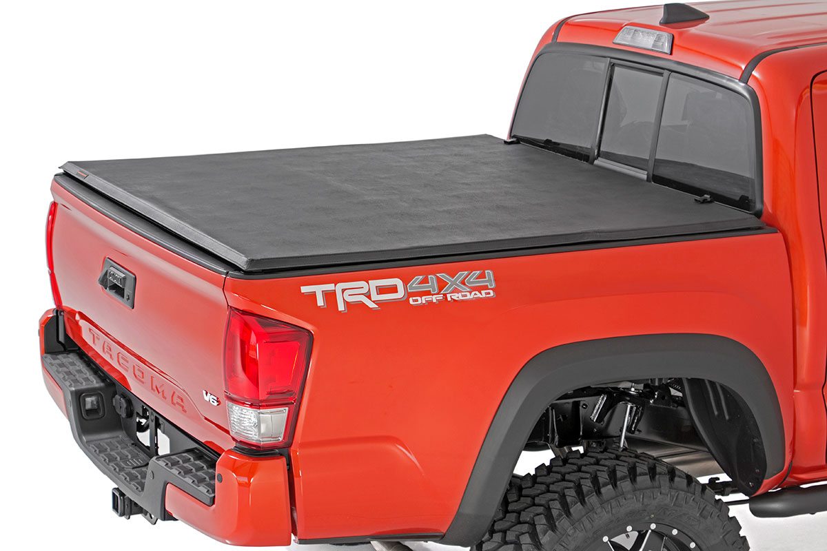 Rough Country Soft Tri-Fold Bed Cover for 16-23 Toyota Tacoma | 5' - RC44716501