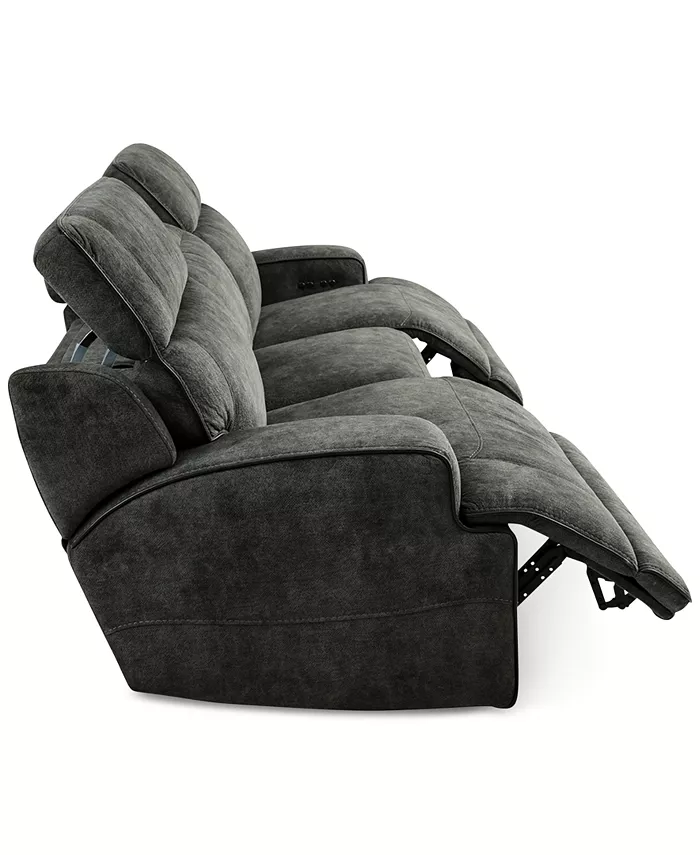 Furniture Sebaston 3-Pc. Fabric Sofa with 2 Power Motion Recliners