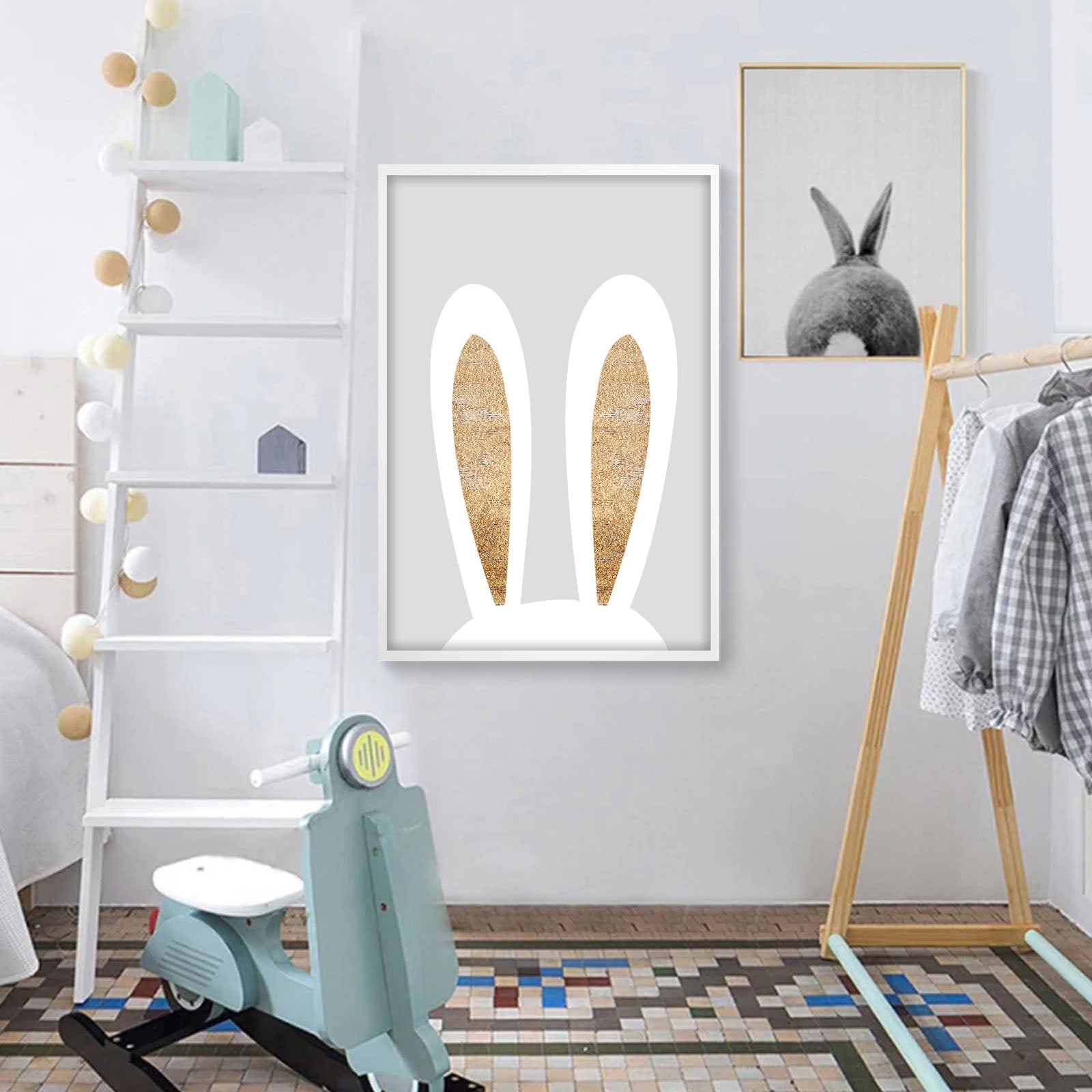 Cute Rabbit Framed Graphic Art Print  Soapr0002