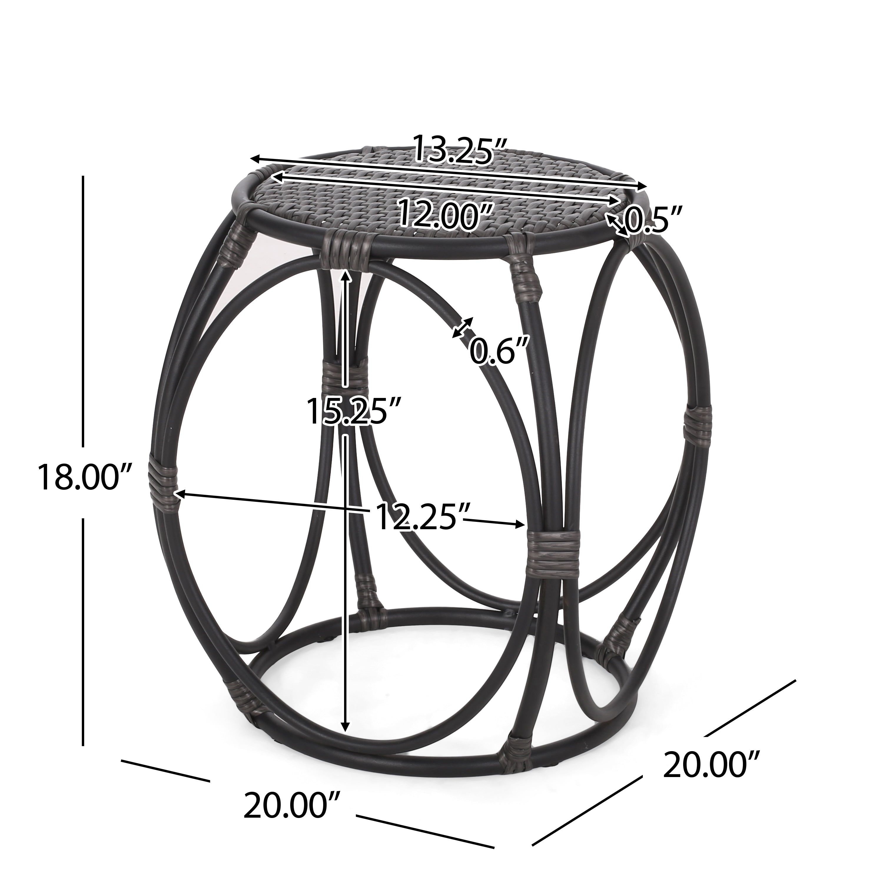 Coston Outdoor Wicker Side Table