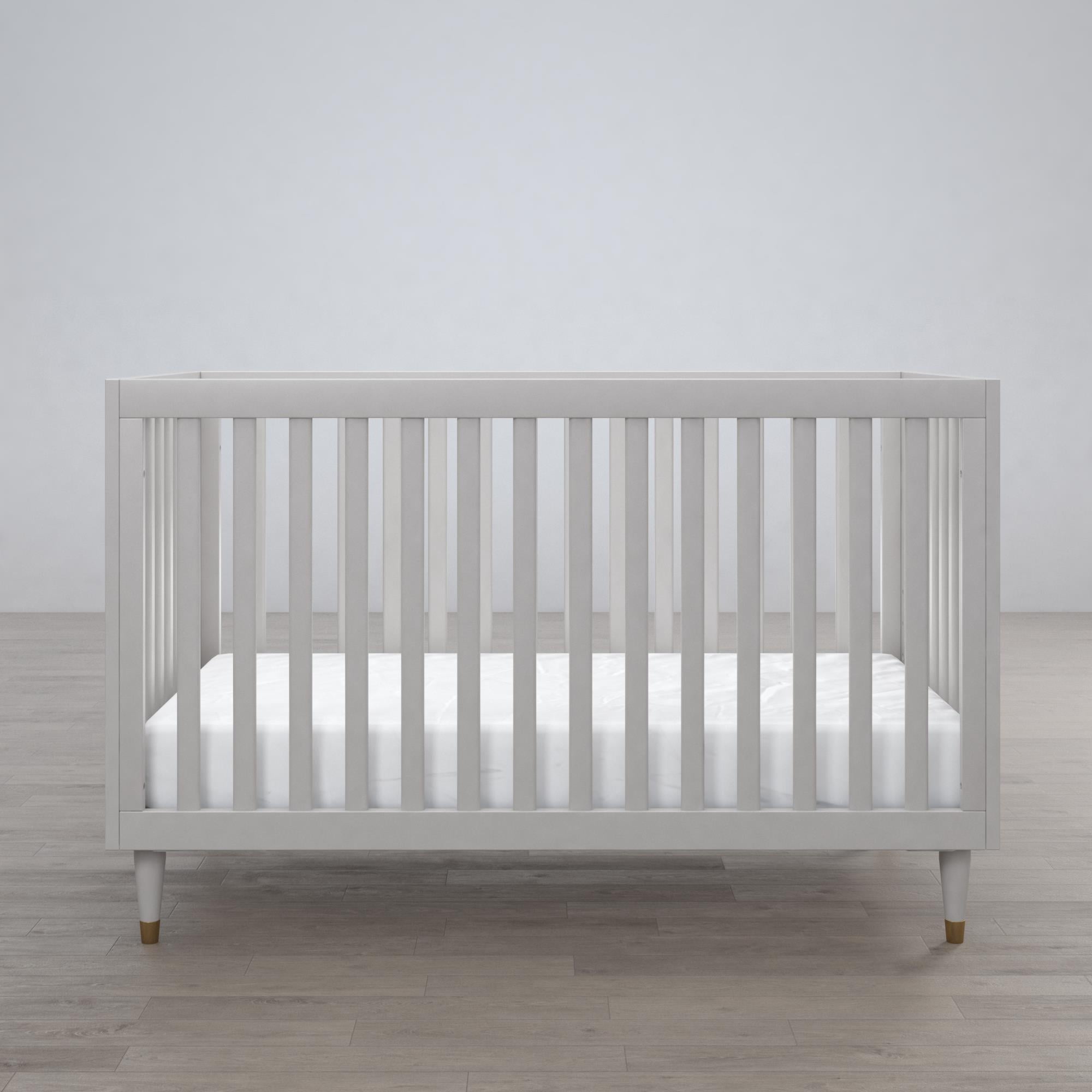 Little Seeds Rowan Valley Flint 3 in 1 Crib, Gray with Metal Legs