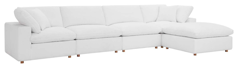 Commix Down Filled Overstuffed 5 Piece Sectional Sofa Set   Traditional   Sectional Sofas   by Modway  Houzz