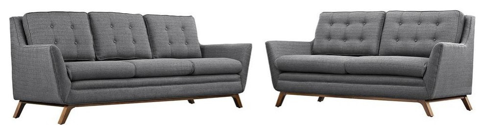 Modway Furniture Beguile 155 quotLiving Room Set Set of 2   Midcentury   Sofas   by BisonOffice  Houzz