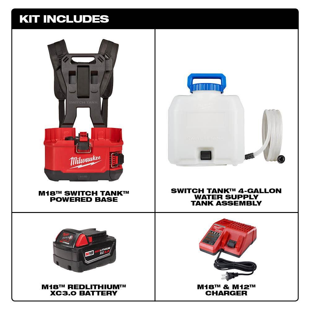 Milwaukee M18 SWITCH TANK 4 Gallon Backpack Water Supply Kit 2820-21WS from Milwaukee