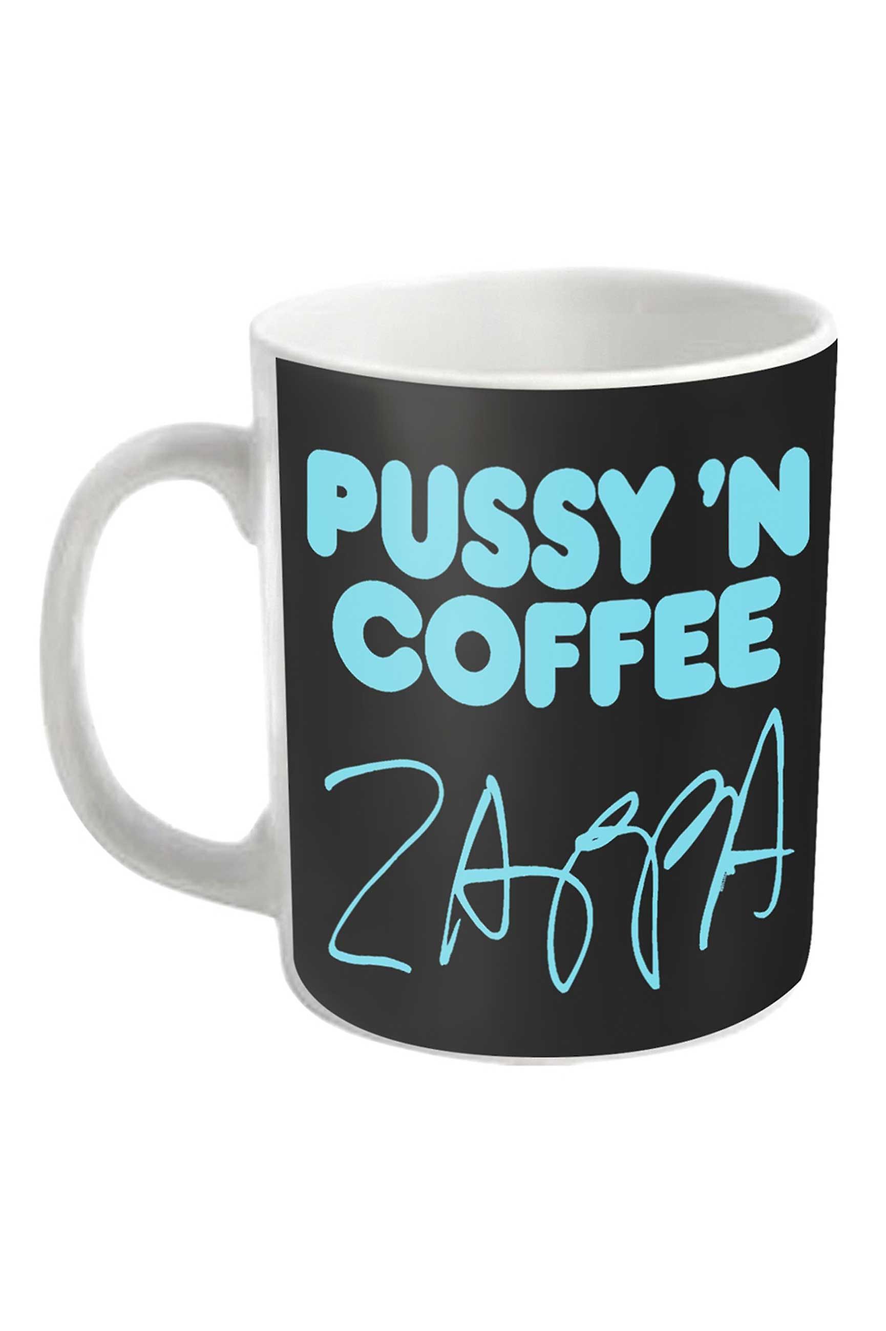 Frank Zappa Mug Pussy n Coffee Logo new Official White Boxed