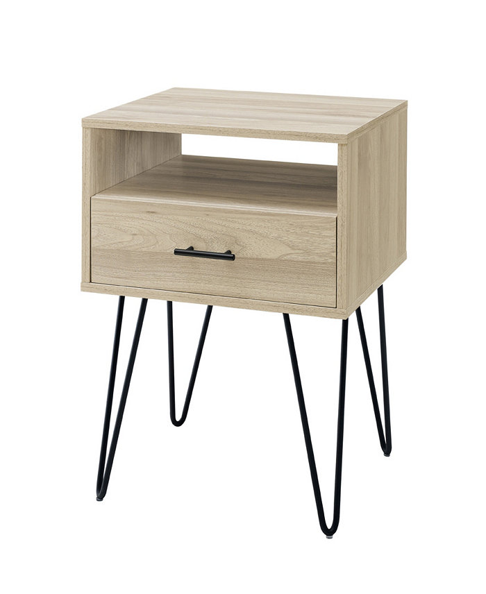 Walker Edison 1 Drawer Hairpin Side Table