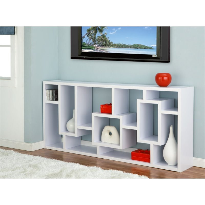 Furniture of America Hazo Modern Wood Open Bookcase in White Set of 2   Transitional   Bookcases   by Homesquare  Houzz