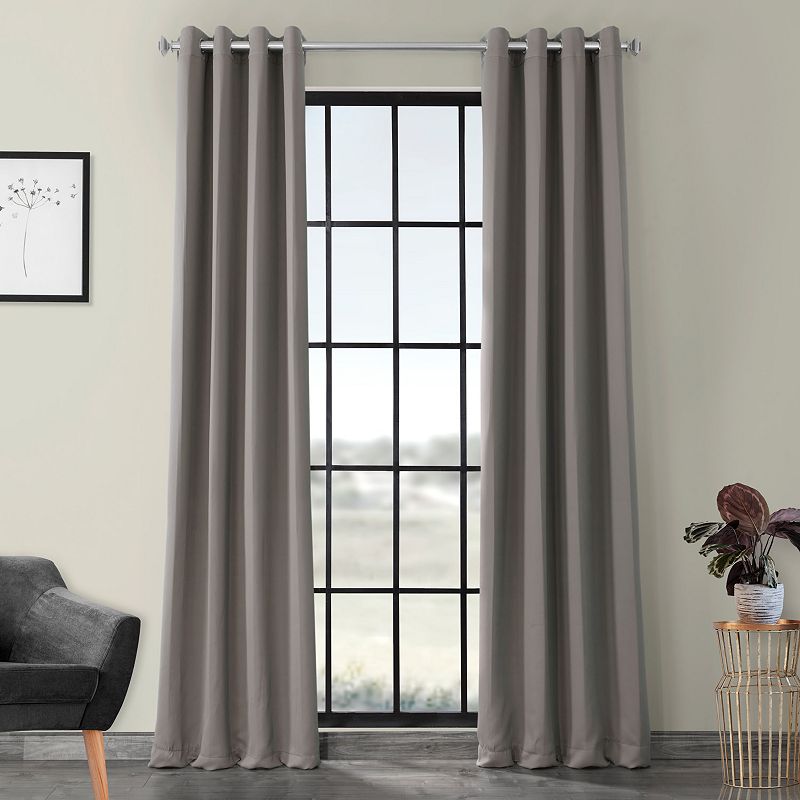 EFF Solid Blackout Grommet Set of 2 Window Curtains