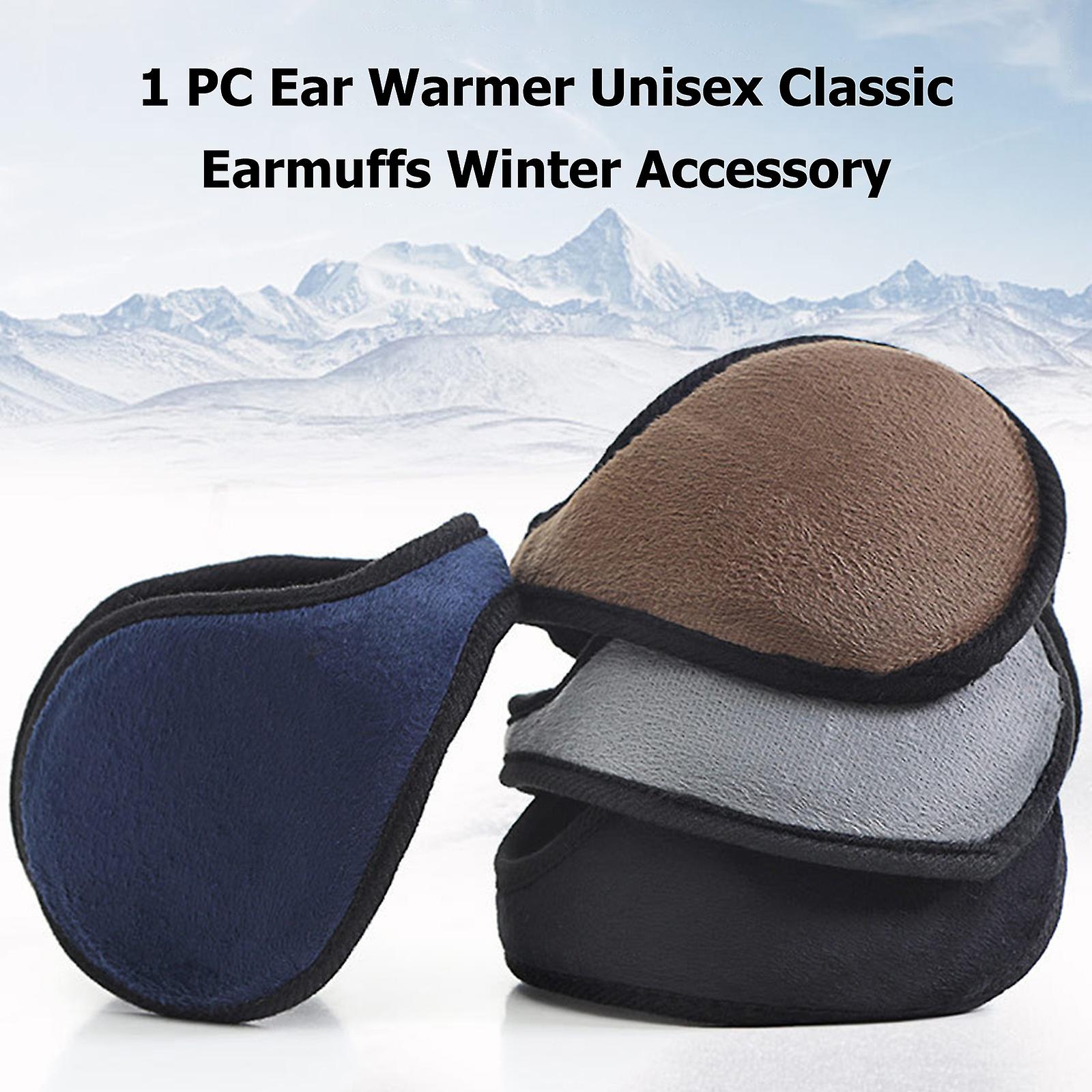 Ear Warmer Unisex Classic Earmuffs Winter Accessory Outdoor Earmuffs Foldable Cold Weather Ear Muff Lined Trim Knits Ear Warmers Blue