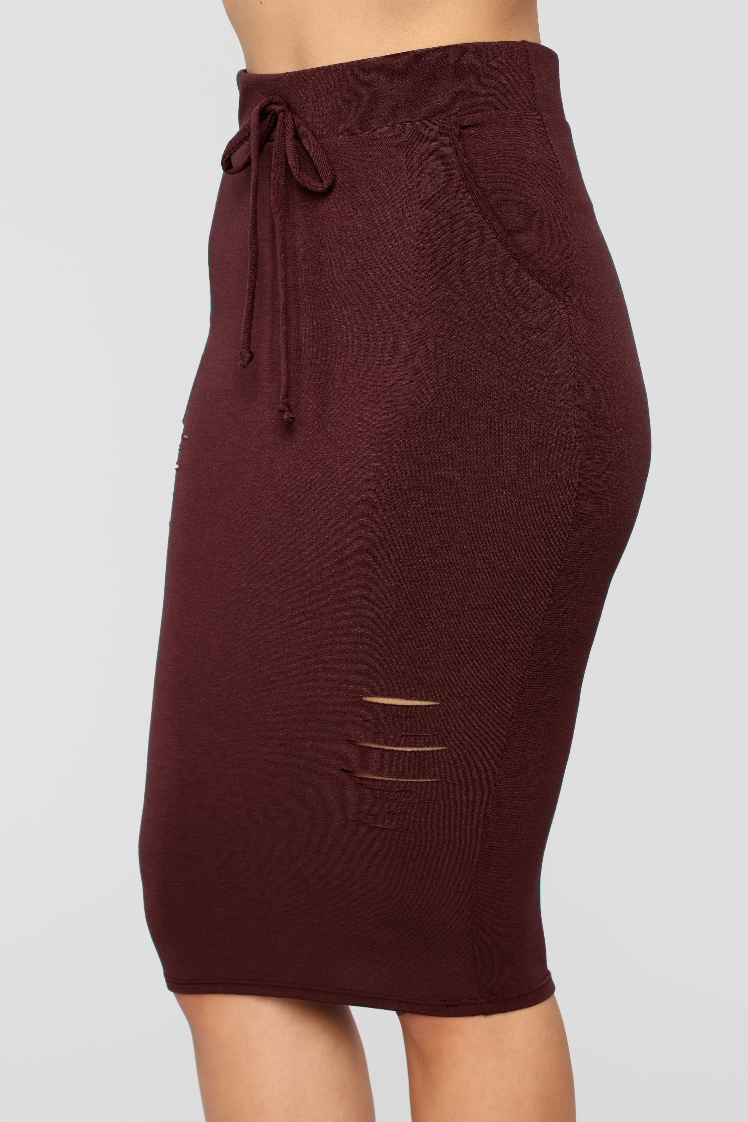 Casual Lover Skirt - Burgundy