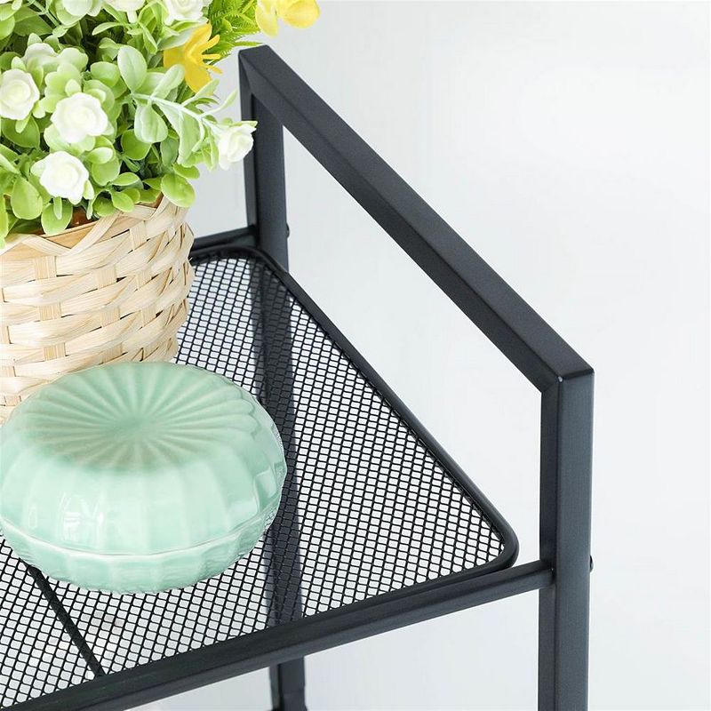 BreeBe Black 5-tier Metal Storage Rack for Kitchen