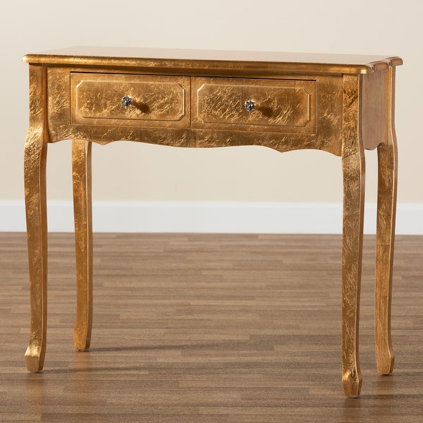 Newton Classic and Traditional 2-Drawer Wood Console Table