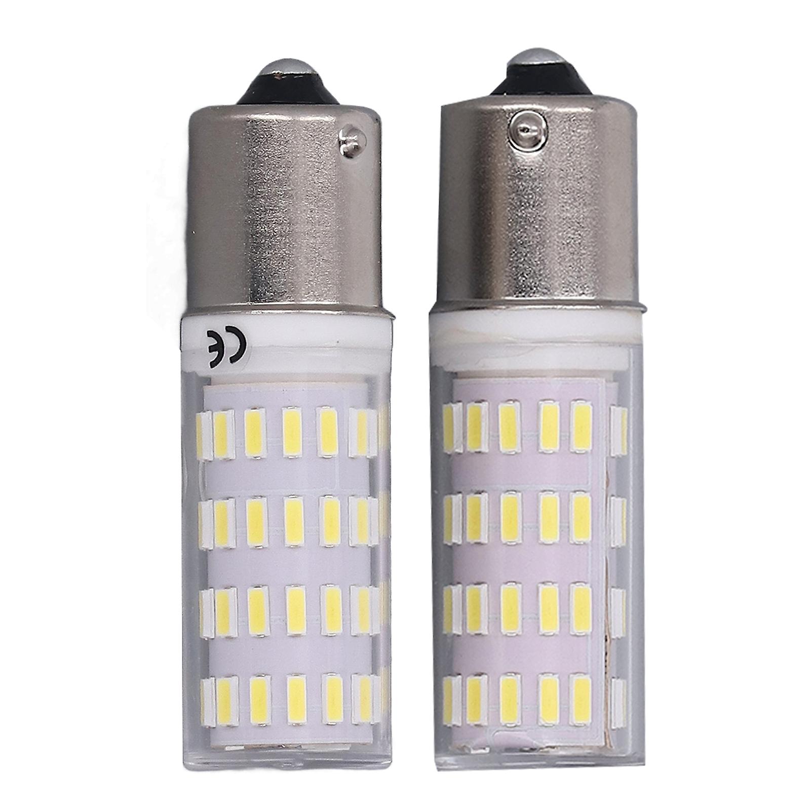 2PC BA15S Light 4W 360 Degree Lighting 12V Ultra Bright LED Bulb for Courtyard Motorhome White Light