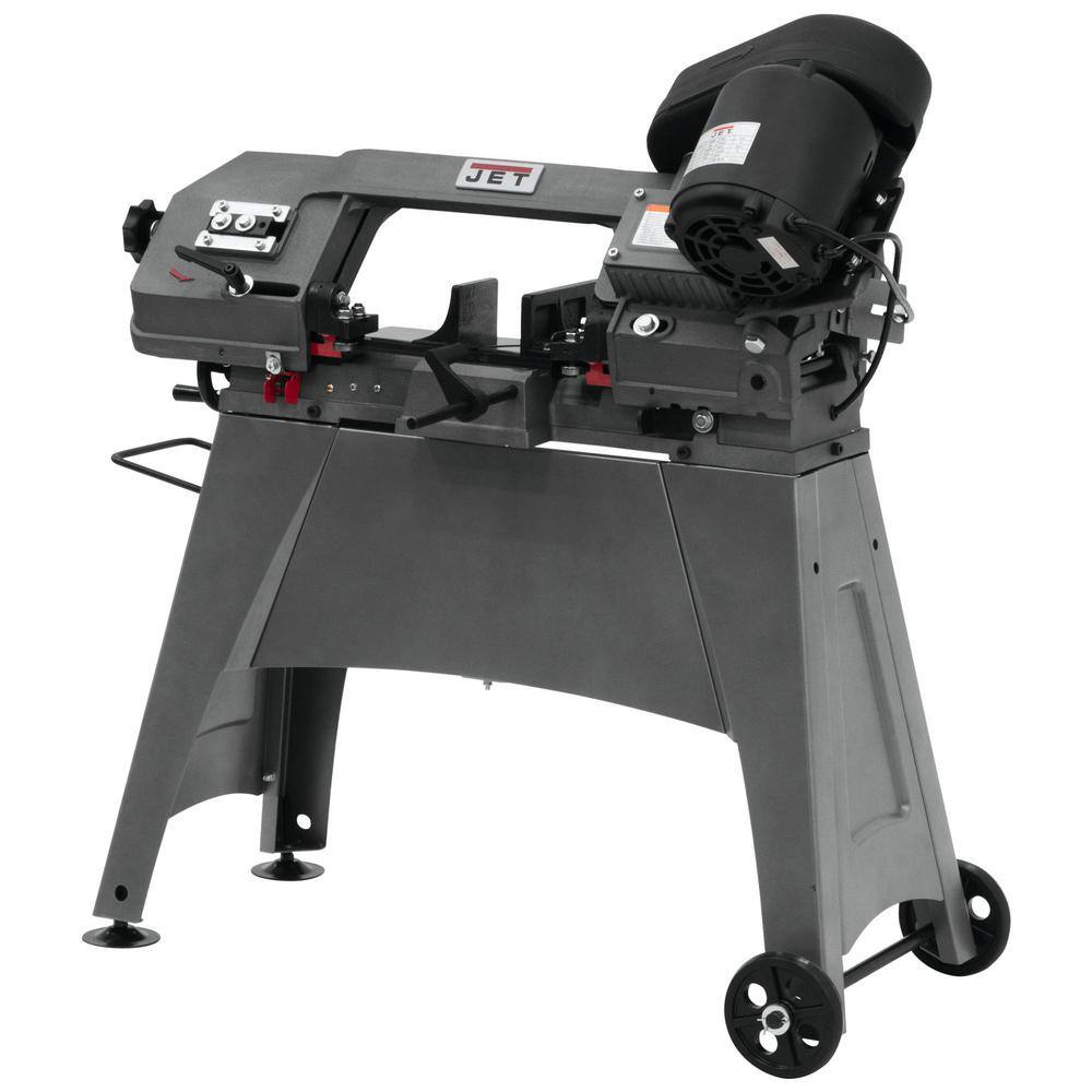 Jet 12 HP 5 in. x 6 in. Metalworking Horizontal and Vertical Band Saw with Open Stand 3-Speed 115230-Volt HVBS-56M 414458