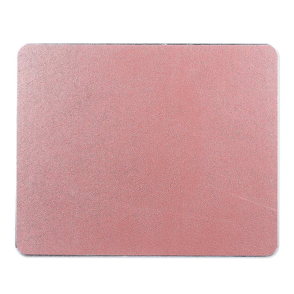 Small Aluminum Mouse Pad Pu+pvc Dual Purpose Mouse Pad Gaming Office Mouse Pad 198*160mm Rose Gold Rose Gold