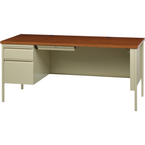 Lorell Fortress Series Left-Pedestal Desk (60917)