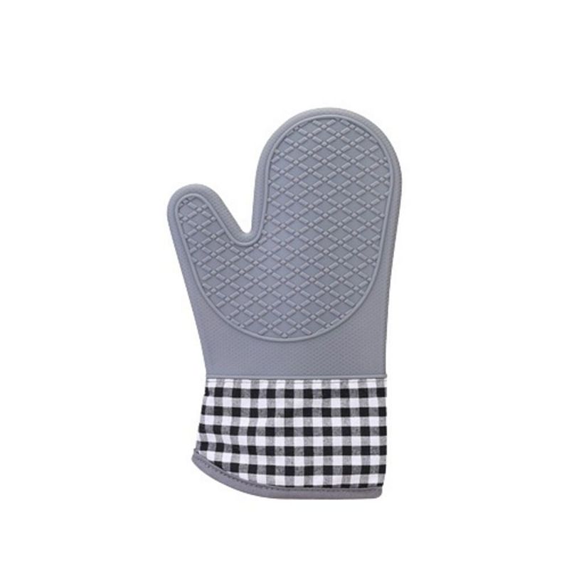 Department Store 1pc Silicone Oven Mitts; Heat Insulation Pad; Nordic Style Microwave Oven Gloves; Kitchen Baking Gloves (A)