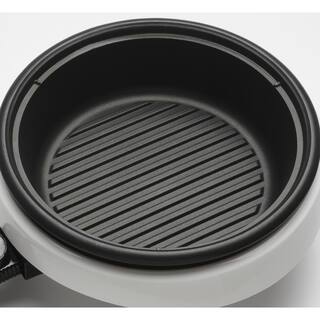 AROMA Super Pot 3-in-1 10 in. White Indoor Grill with Lid ASP-137