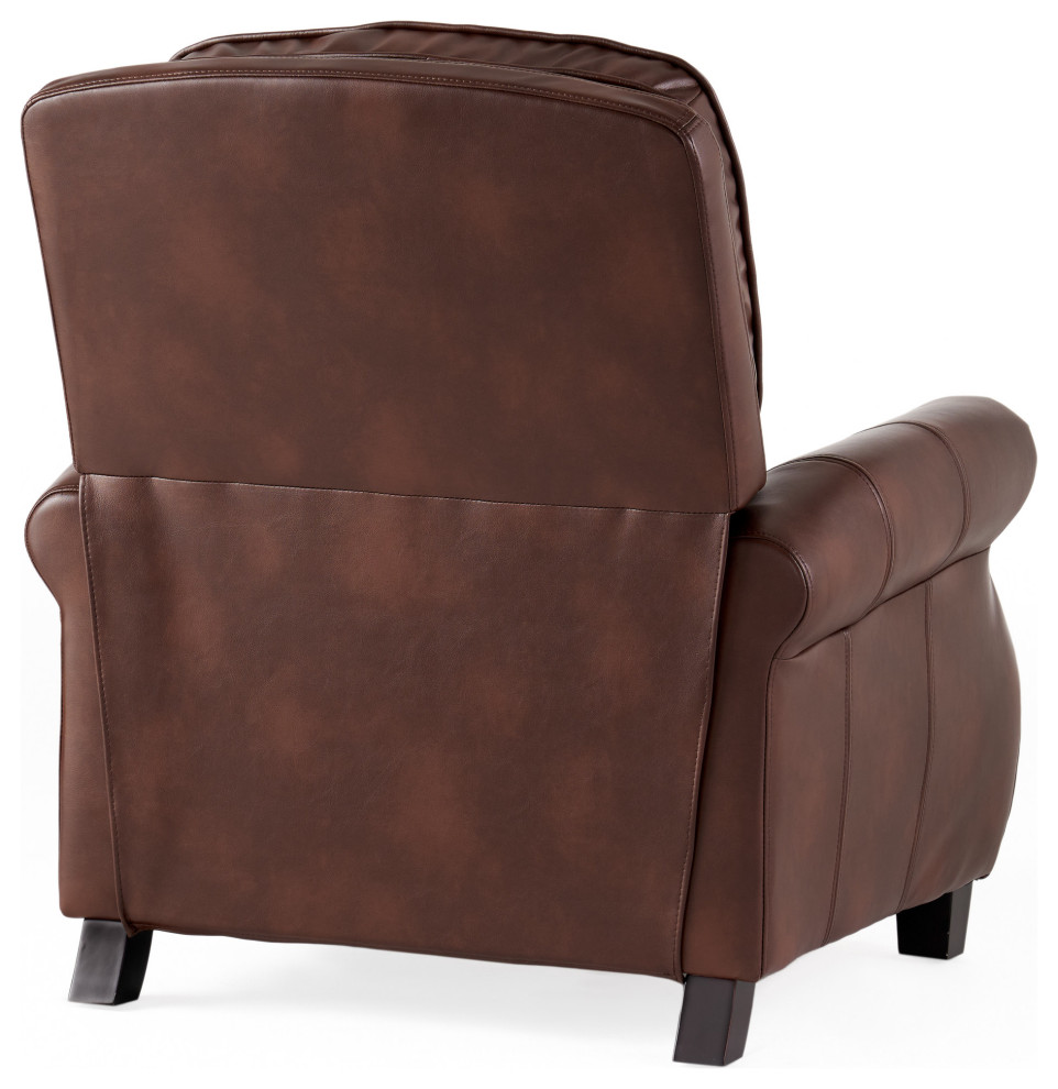 GDF Studio Jasmine 2 Tone Brown Faux Leather Puch Back Recliner   Transitional   Recliner Chairs   by GDFStudio  Houzz