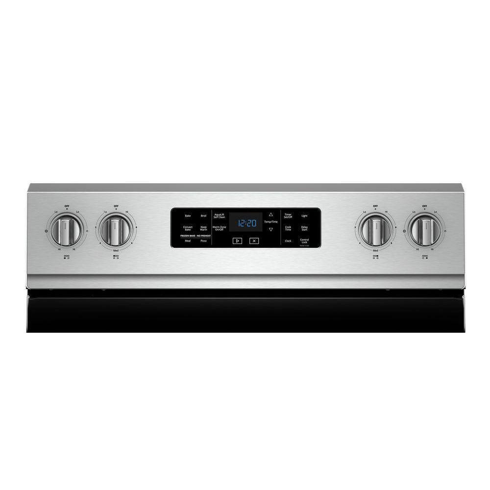 Whirlpool 6.4 cu. ft. Electric Range in Fingerprint Resistant Stainless Steel with Frozen Bake Technology WFE775H0HZ