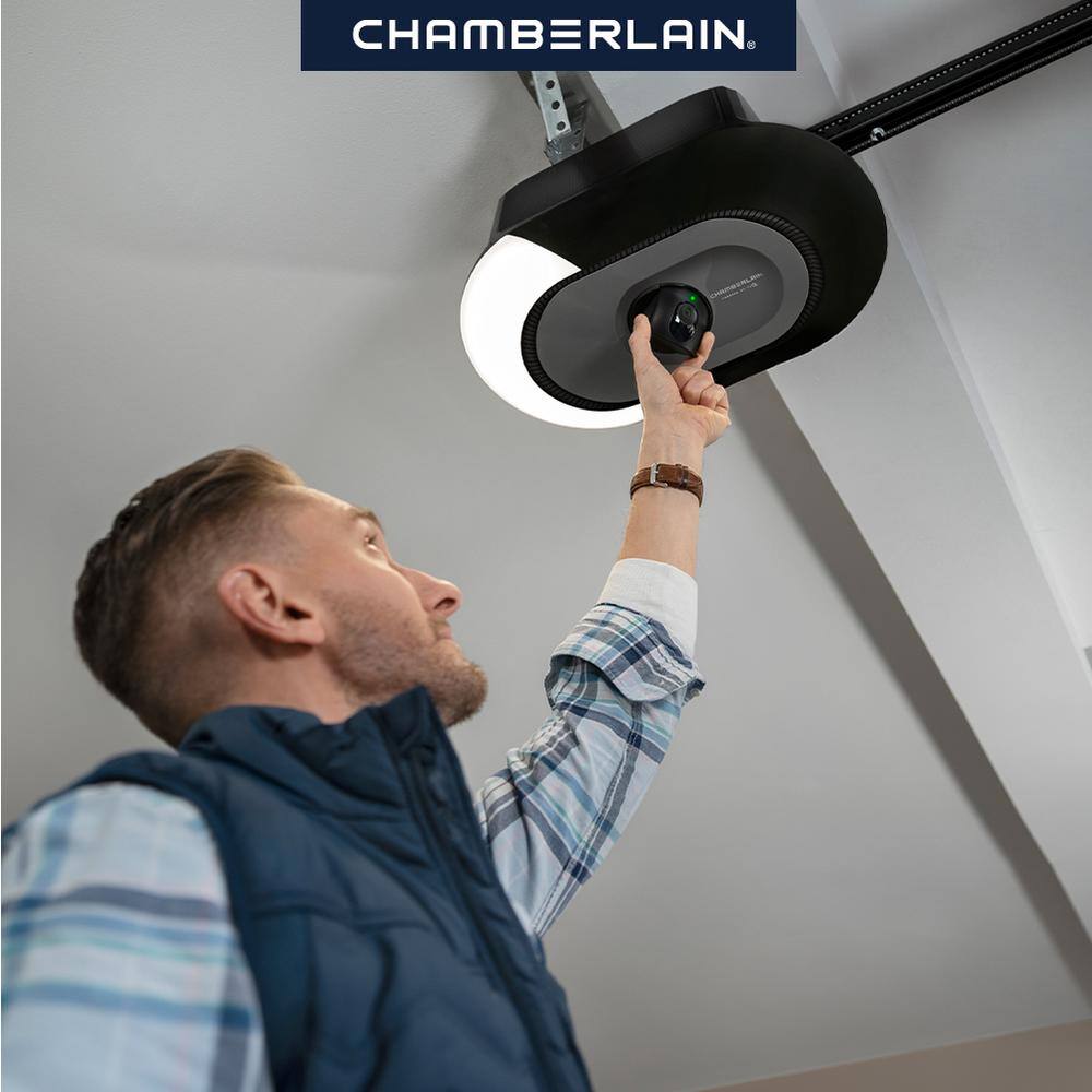 Chamberlain B4643T 3/4 HP LED Video Quiet Belt Drive Smart Garage Door Opener with Integrated Camera