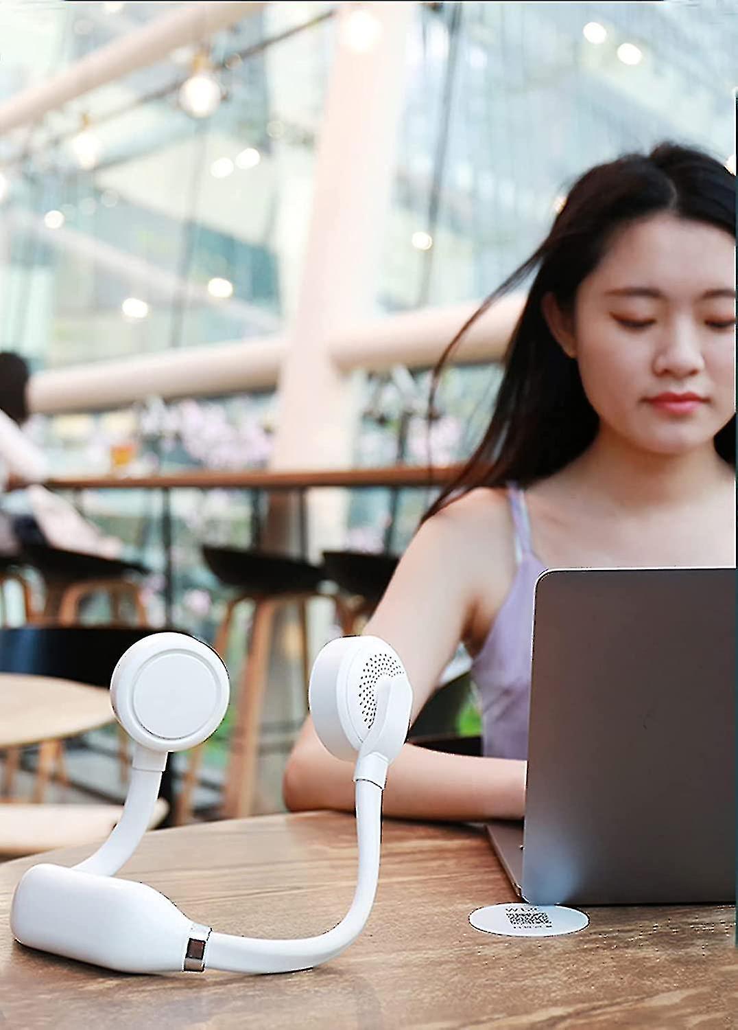 Portable Neck Fan，mini Usb Fan ，rechargeable Personal Neckband Fan，3 Speed Usb Fan With 360 Adjustab