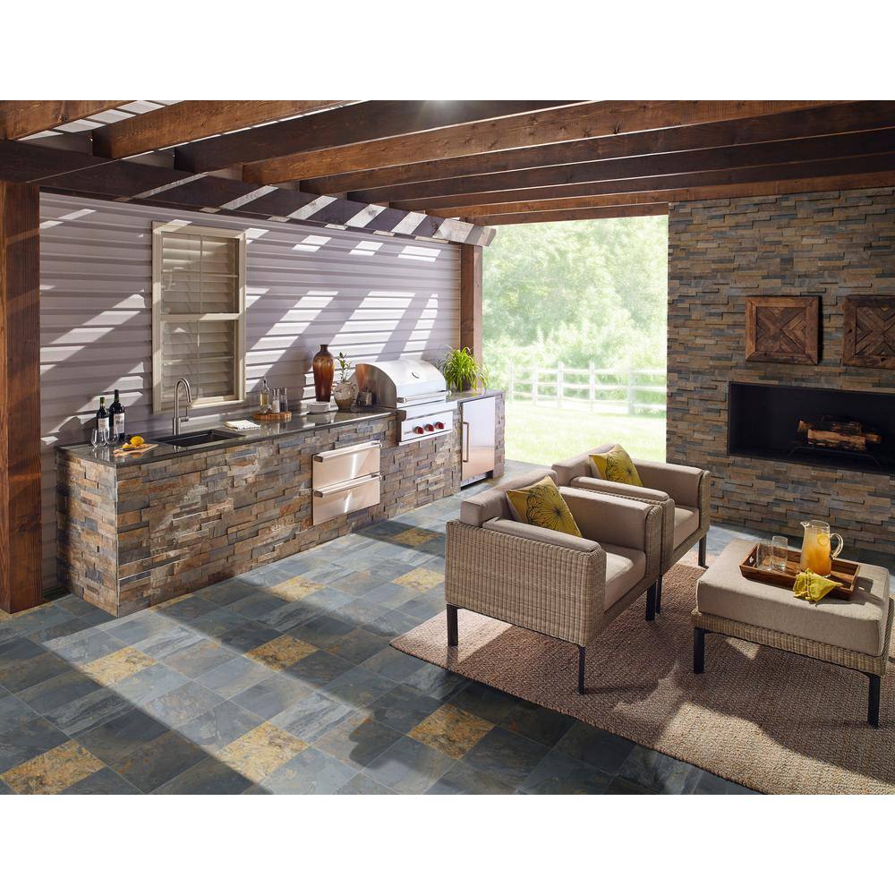 MSI Rustique Earth Gauged Slate Floor and Wall Tile (10 sq. ft.Case) SRUSETH1212