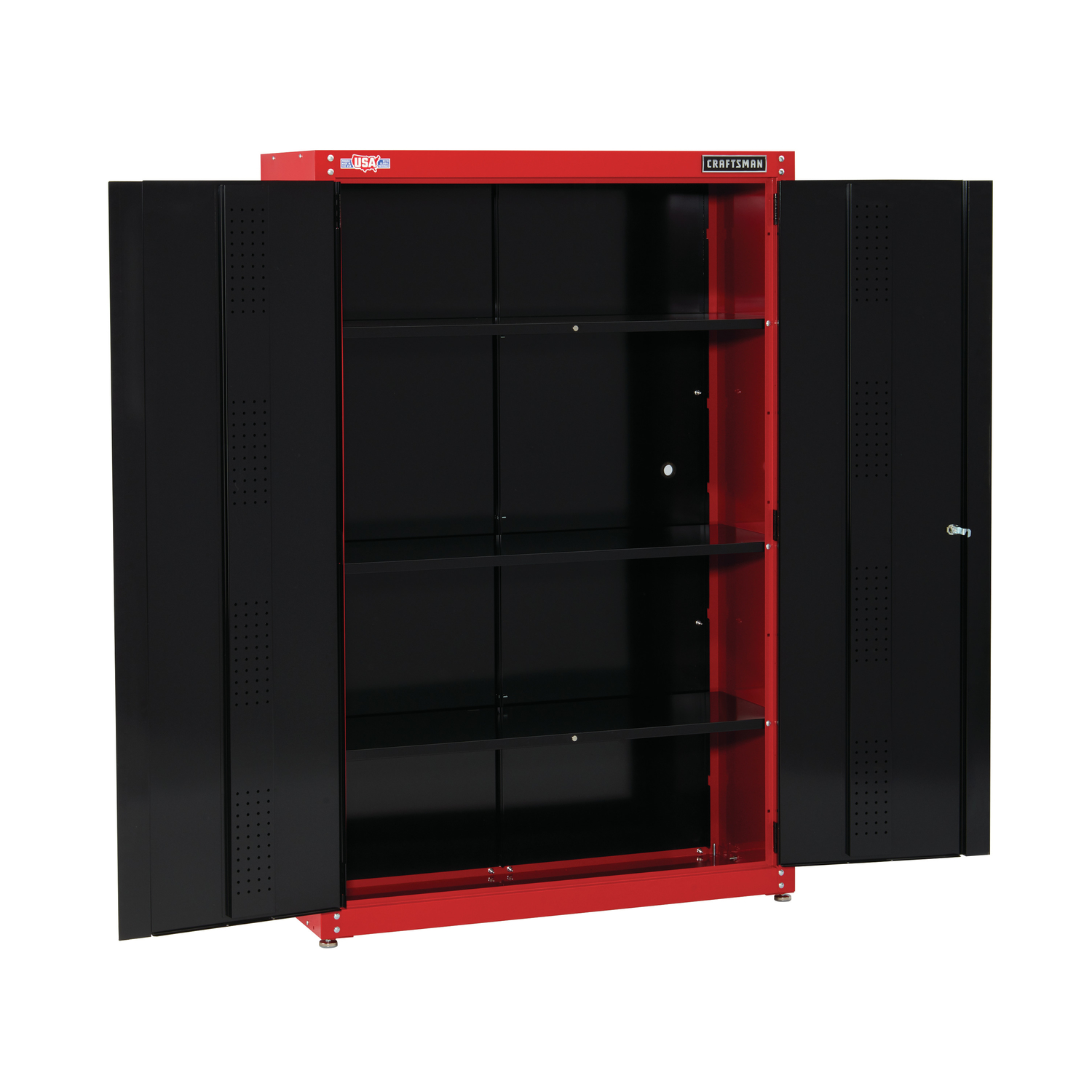 Craftsman 74 in. H X 48 in. W X 18 in. D Black/Red Steel Storage Cabinet