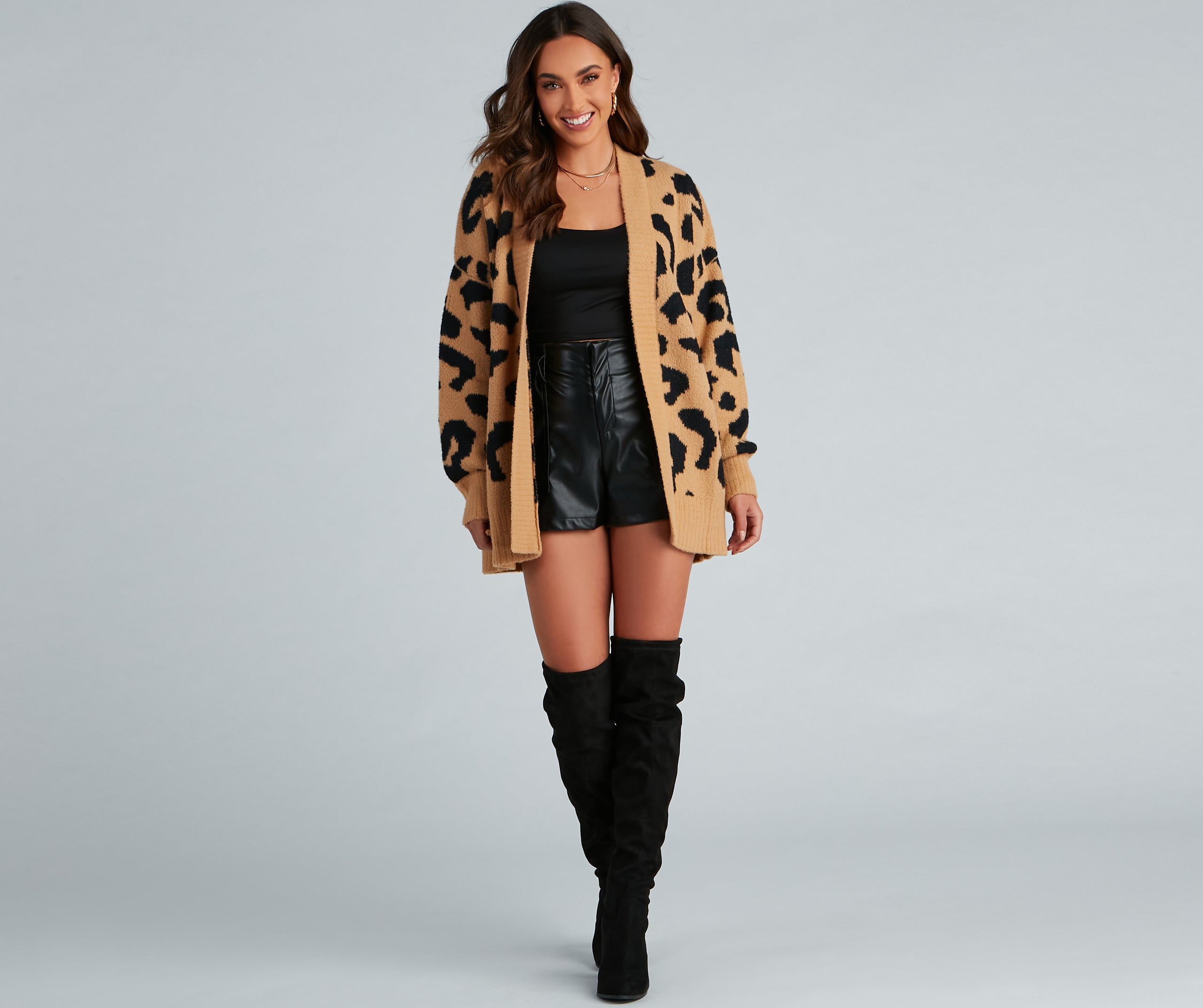 Cozy Vibes Leopard Print Cardigan