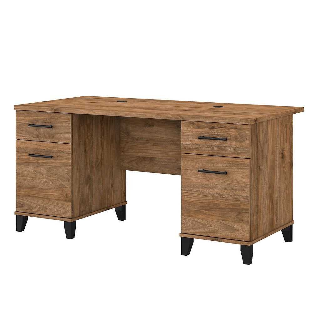 Bush Furniture Somerset 60W Office Desk in Ash Gray