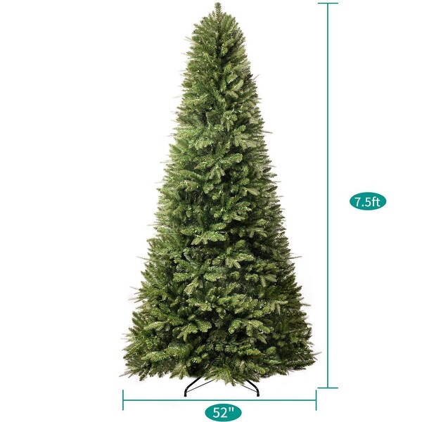 Traditional Artificial Christmas Tree with Lights，Prelit Christmas Tree，Pine Fir Christmas Tree with LED Lights