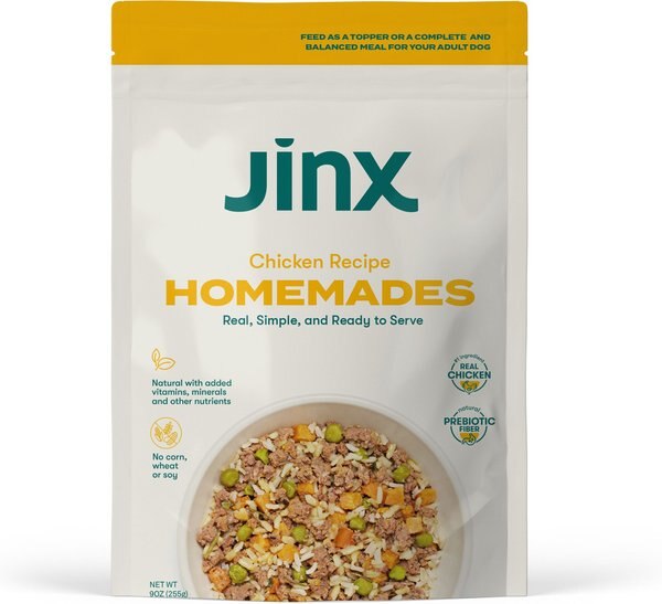 Jinx Chicken Homestyle Wet Dog Food， 9-oz pouch， case of 12