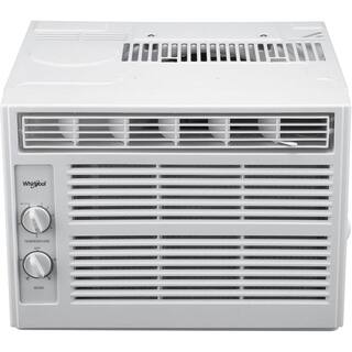 Whirlpool Energy Star 5000 BTU 115-Volt Window-Mounted Air Conditioner w Mechanical Controls Dehumidifier150 sq.ft. WHAW050BW